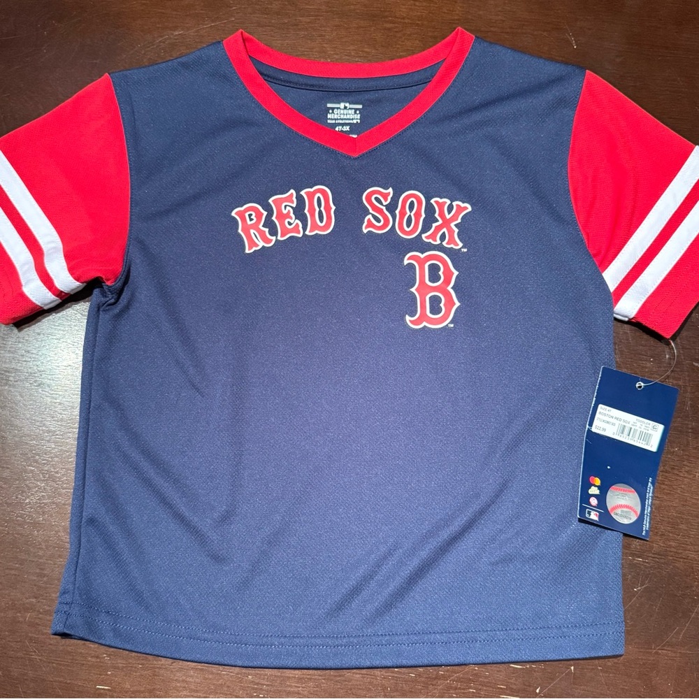 Red Sox Kids Shirt - Navy and Red